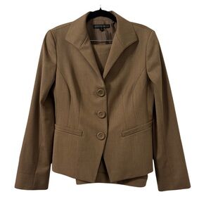 Lafayette 148 Womens Wool Blazer Pant Set Sz 6 Brown Corpcore Designer  Business